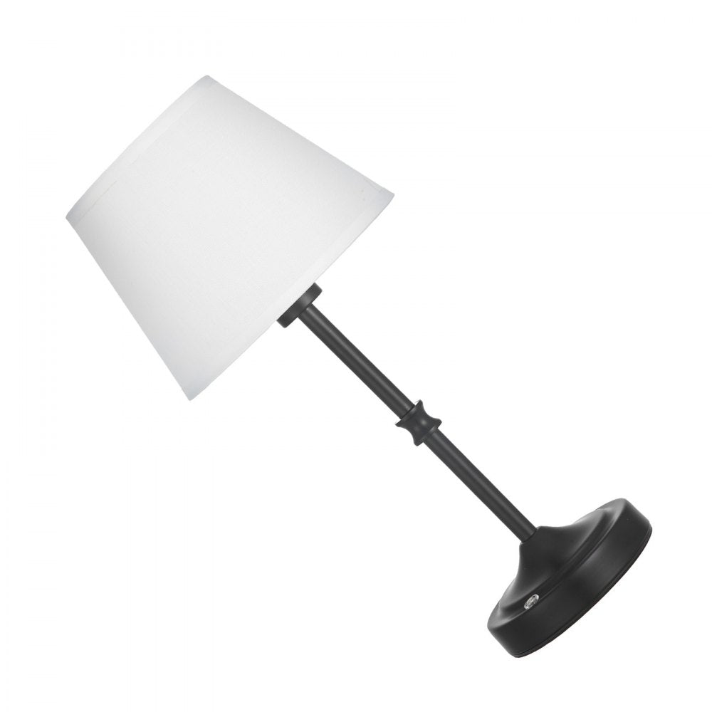 VEVOR Cordless Table Lamp, 2 Pack, 5200mAh Built-in Rechargeable Battery Desk Lamp, 3-Level Brightness, Fabric Shade, 2700-3000K Color Temperature, Table Light for Restaurant, Bedroom, Bars, Black