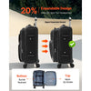 VEVOR Softside Expandable Luggage with Spinner Wheels, 20-Inch Softside Carry on Luggage, Lightweight Checked Suitcase with Expandable Zippered Pocket and TSA Lock, Black