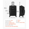 VEVOR Softside Expandable Luggage with Spinner Wheels, 24-Inch Softside Checked Medium Luggage, Lightweight Checked Suitcase with Expandable Zippered Pocket and TSA Lock, Black