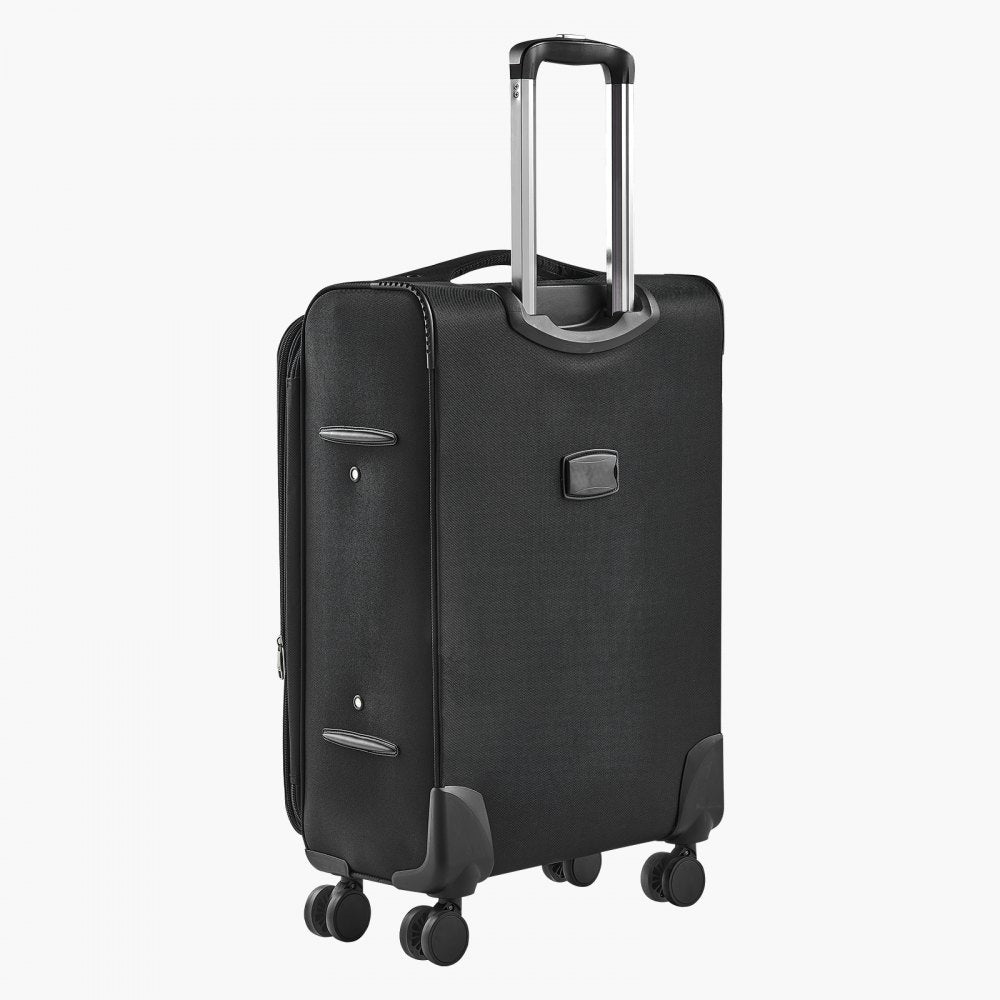 VEVOR Softside Expandable Luggage with Spinner Wheels, 24-Inch Softside Checked Medium Luggage, Lightweight Checked Suitcase with Expandable Zippered Pocket and TSA Lock, Black