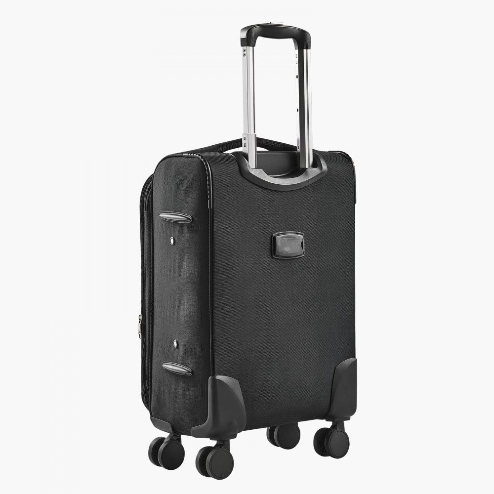 VEVOR Softside Expandable Luggage with Spinner Wheels, 28-Inch Softside Checked Large Luggage, Lightweight Checked Suitcase with Expandable Zippered Pocket and TSA Lock, Black