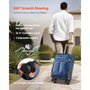 VEVOR Softside Expandable Luggage with Spinner Wheels, 20-Inch Softside Carry on Luggage, Lightweight Checked Suitcase with Expandable Zippered Pocket and TSA Lock, Blue