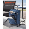 VEVOR Softside Expandable Luggage with Spinner Wheels, 20-Inch Softside Carry on Luggage, Lightweight Checked Suitcase with Expandable Zippered Pocket and TSA Lock, Blue