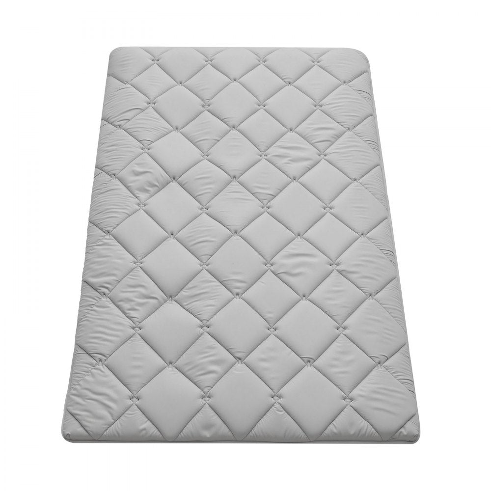 VEVOR Japanese Tatami Mat, Twin Size Foldable Japanese Tatami Mattress, Futon Mattress with Storage Bag & Fastener, 9-Layer Floor Mat for Sleeping, Dormitory, Meditation, Yoga, 80 x 39 x 2.5 in, Gray