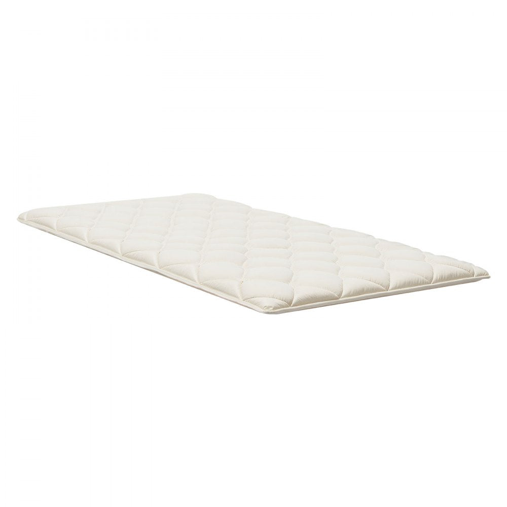 VEVOR Japanese Tatami Mat, Twin Size Foldable Japanese Tatami Mattress, Futon Mattress with Storage Bag & Fastener, 9-Layer Floor Mat for Sleeping, Dormitory, Meditation, Yoga, 80 x 39 x 2.5 in, White