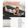 VEVOR Japanese Tatami Mat, Twin Size Foldable Japanese Tatami Mattress, Futon Mattress with Storage Bag & Fastener, 9-Layer Floor Mat for Sleeping, Dormitory, Meditation, Yoga, 80 x 39 x 3.5 in, Black