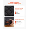 VEVOR Japanese Tatami Mat, Twin Size Foldable Japanese Tatami Mattress, Futon Mattress with Storage Bag & Fastener, 9-Layer Floor Mat for Sleeping, Dormitory, Meditation, Yoga, 80 x 39 x 3.5 in, Black