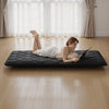 VEVOR Japanese Tatami Mat, Twin Size Foldable Japanese Tatami Mattress, Futon Mattress with Storage Bag & Fastener, 9-Layer Floor Mat for Sleeping, Dormitory, Meditation, Yoga, 80 x 39 x 3.5 in, Black