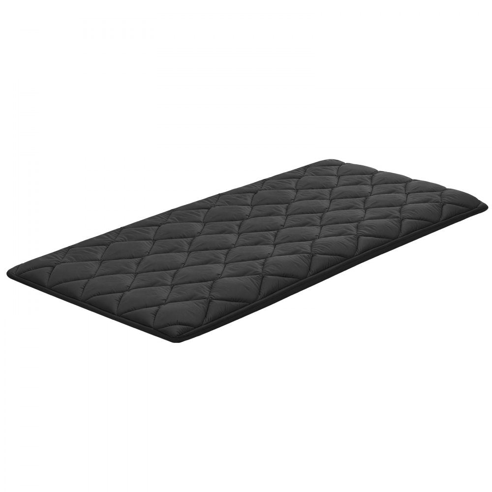 VEVOR Japanese Tatami Mat, Twin Size Foldable Japanese Tatami Mattress, Futon Mattress with Storage Bag & Fastener, 9-Layer Floor Mat for Sleeping, Dormitory, Meditation, Yoga, 80 x 39 x 3.5 in, Black