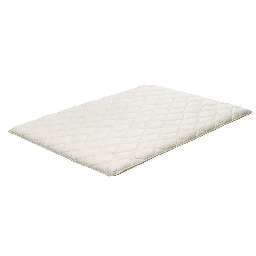 VEVOR Japanese Tatami Mat, Queen Size Foldable Japanese Tatami Mattress, Futon Mattress with Storage Bag & Fastener, 9-Layer Floor Mat for Sleeping, Dormitory, Meditation, Yoga, 80 x 60 x 2.5 in, White