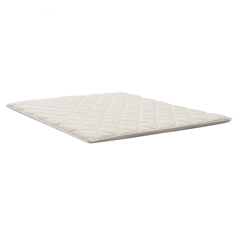 VEVOR Japanese Tatami Mat, Queen Size Foldable Japanese Tatami Mattress, Futon Mattress with Storage Bag & Fastener, 9-Layer Floor Mat for Sleeping, Dormitory, Meditation, Yoga, 80 x 60 x 2.5 in, White