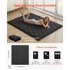 VEVOR Japanese Tatami Mat, Queen Size Foldable Japanese Tatami Mattress, Futon Mattress with Storage Bag & Fastener, 9-Layer Floor Mat for Sleeping, Dorm, Meditation, Yoga, 80 x 60 x 3.5 in, Black