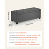 VEVOR Storage Ottoman Bench, Button-Tufted End of Bed Bench with Side Bags, Flip-up Upholstered Storage Chest with Metal Frame, Linen Bed Ottoman for Living Room, Bedroom, Entryway, Office, Grey