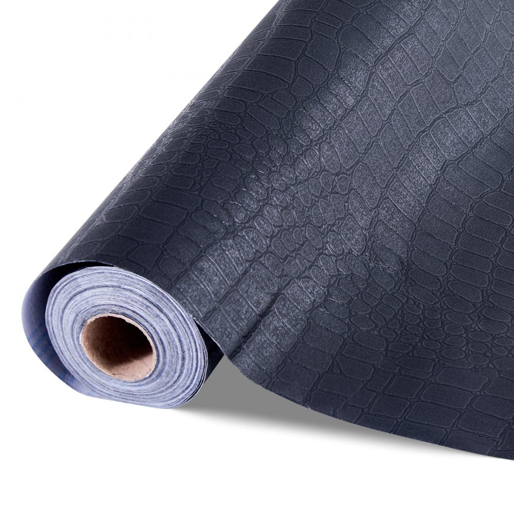 VEVOR Peel and Stick Wallpaper, 15.7 x 393.7 inch Contact Paper Black Cracked Texture Waterpoof Self Adhesive, Easy to Clean & Peel Wall Decorative Vinyl Roll for Bedroom Kitchen Bathroom Office
