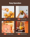 VEVOR Commercial Orange Juicer Machine, 120W Electric Orange Juice Press, Stainless Steel Orange Squeezer for 20 per Minute, Lemon Citrus Pomegranates Extractor with Peels Collecting Bucket