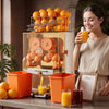VEVOR Commercial Orange Juicer Machine, 120W Electric Orange Juice Press, Stainless Steel Orange Squeezer for 20 per Minute, Lemon Citrus Pomegranates Extractor with Peels Collecting Bucket