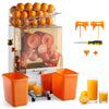 VEVOR Commercial Orange Juicer Machine, 120W Electric Orange Juice Press, Stainless Steel Orange Squeezer for 20 per Minute, Lemon Citrus Pomegranates Extractor with Peels Collecting Bucket