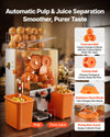 VEVOR Commercial Orange Juicer Machine, 120W Electric Orange Juice Press, Stainless Steel Orange Squeezer for 20 per Minute, Lemon Citrus Pomegranates Extractor with Water Tap, Peels Collecting Bucket