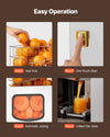 VEVOR Commercial Orange Juicer Machine, 120W Electric Orange Juice Press, Stainless Steel Orange Squeezer for 20 per Minute, Lemon Citrus Pomegranates Extractor with Peels Collecting Bucket