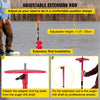 VEVOR Ice Drill Auger, 6\" Diameter Nylon Ice Auger, 39\" Length Ice Auger Bit,Auger Drill with 11.8\" Extension Rod,Auger Bit with Drill Adapter,Top Plate & Blade Guard for Ice Fishing Ice Burrowing