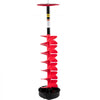 VEVOR Ice Drill Auger, 6\" Diameter Nylon Ice Auger, 39\" Length Ice Auger Bit,Auger Drill with 11.8\" Extension Rod,Auger Bit with Drill Adapter,Top Plate & Blade Guard for Ice Fishing Ice Burrowing