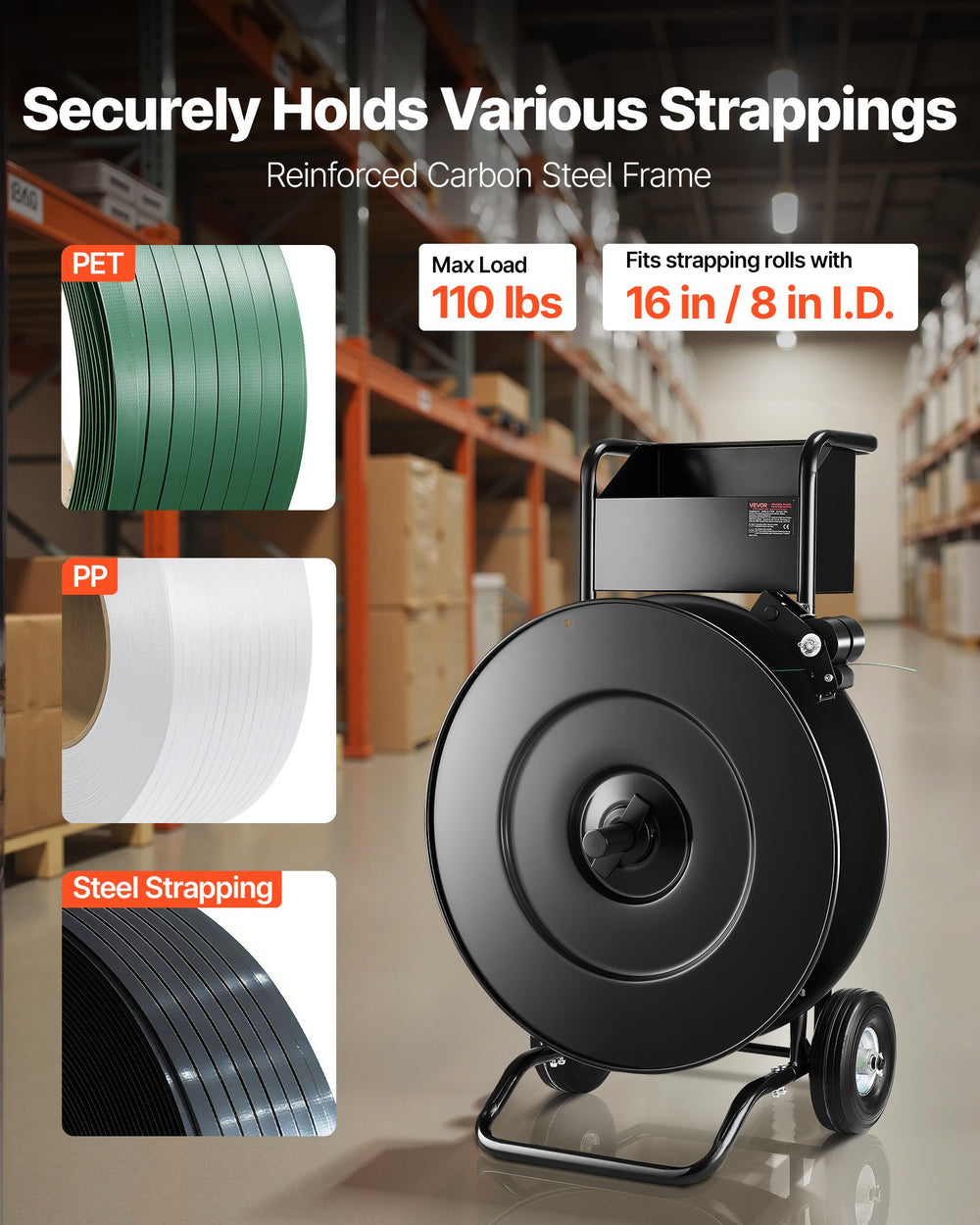 VEVOR Banding Strapping Cart front view