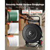 VEVOR Banding Strapping Cart, Fit for PET/PP/Polyester Strapping Coils with 8 or 16 in Core Size, Heavy Duty Strapping Dispenser Equipped with Upgrade Brake System, Built-in Spacious Tray for Tools