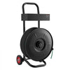 VEVOR Banding Strapping Cart, Fit for PET / PP / Polyester Strapping Coils with 8 inches Core Size, Heavy Duty Strapping Dispenser Equipped with Upgrade Brake System, Built-in Spacious Tray for Tools