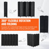 VEVOR 6 Panel Room Divider, Hand-Woven Folding Privacy Screens with Hinges, Portable and Freestanding Partition Room Dividers and Wall Divider for Room Separation, Black