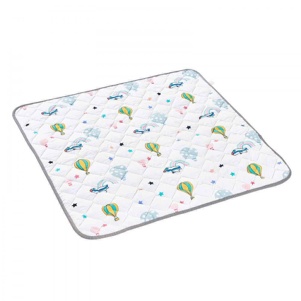 VEVOR Baby Play Mat, 50""x50"" Baby Crawling Mat, Non-Slip One-Piece Soft Baby Playmat, Foldable Floor Mat, Waterproof Activity Playmats for Babies,Toddlers, Infants, Machine Washable, Play & Tummy Time