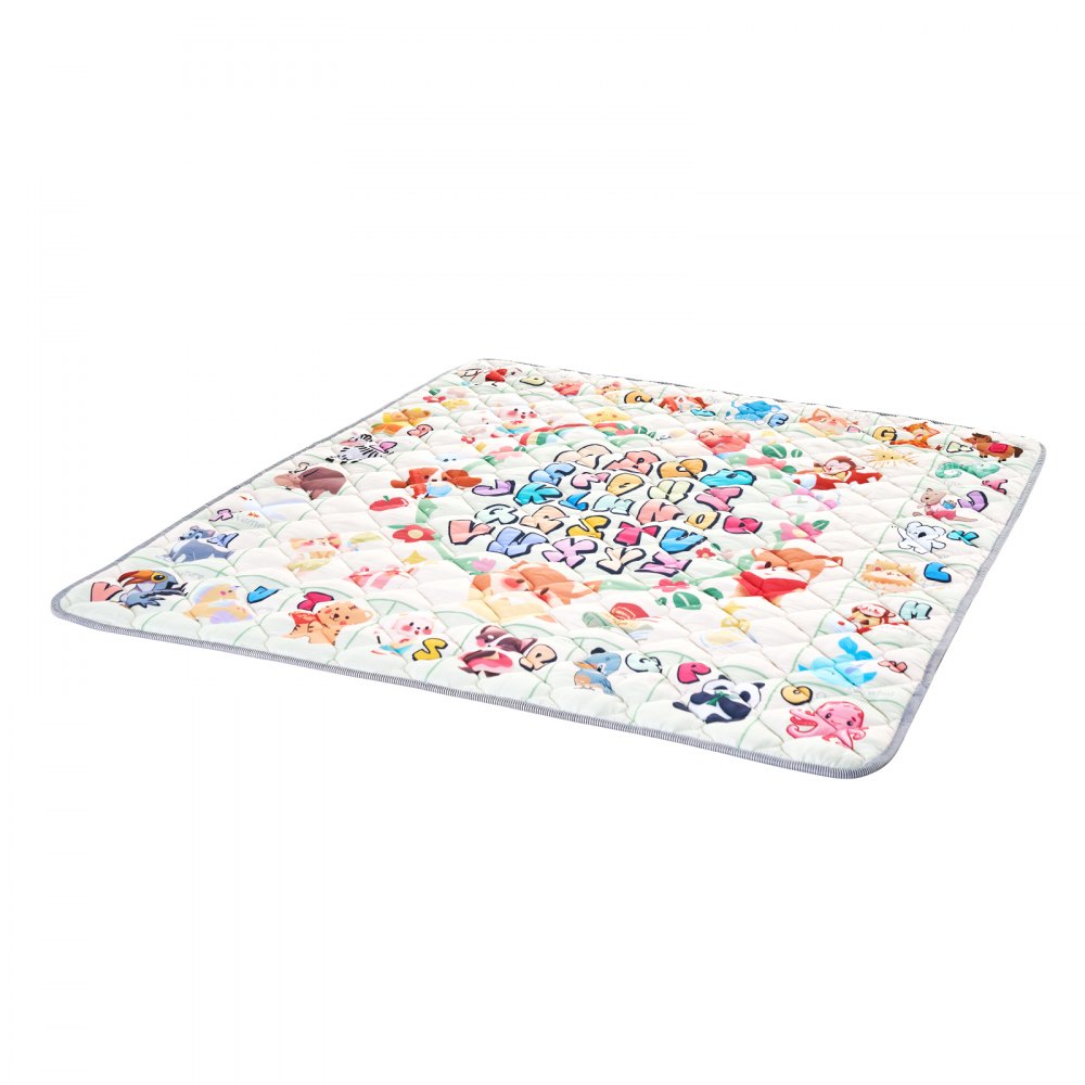 VEVOR Baby Play Mat, Extra Large 71""x79"" Baby Crawling Mat, Non-Slip One-Piece Thickened Soft Baby Mat, Foldable Floor Mat, Waterproof Activity Playmats for Babies Toddlers Infants, Machine Washable