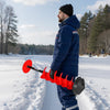 VEVOR Ice Auger Drill Bit, 8in Diameter 41in Length, Cordless Nylon Ice Fishing Augers With Extra 13.4in Extension Rod, Drill Adapter, Top Plate and Blade Guard