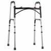 VEVOR Folding Walker, 2-Button Folding Walkers with 8-Level Adjustable Height and Durable Handles, Lightweight Aluminum Mobility Walker Aid for Elderly Handicapped Disabled, Up to 350 Pounds