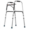 VEVOR Folding Walker, 2-Button Folding Walkers with 8-Level Adjustable Height and Durable Handles, Lightweight Aluminum Mobility Walker Aid for Elderly Handicapped Disabled, Up to 350 Pounds