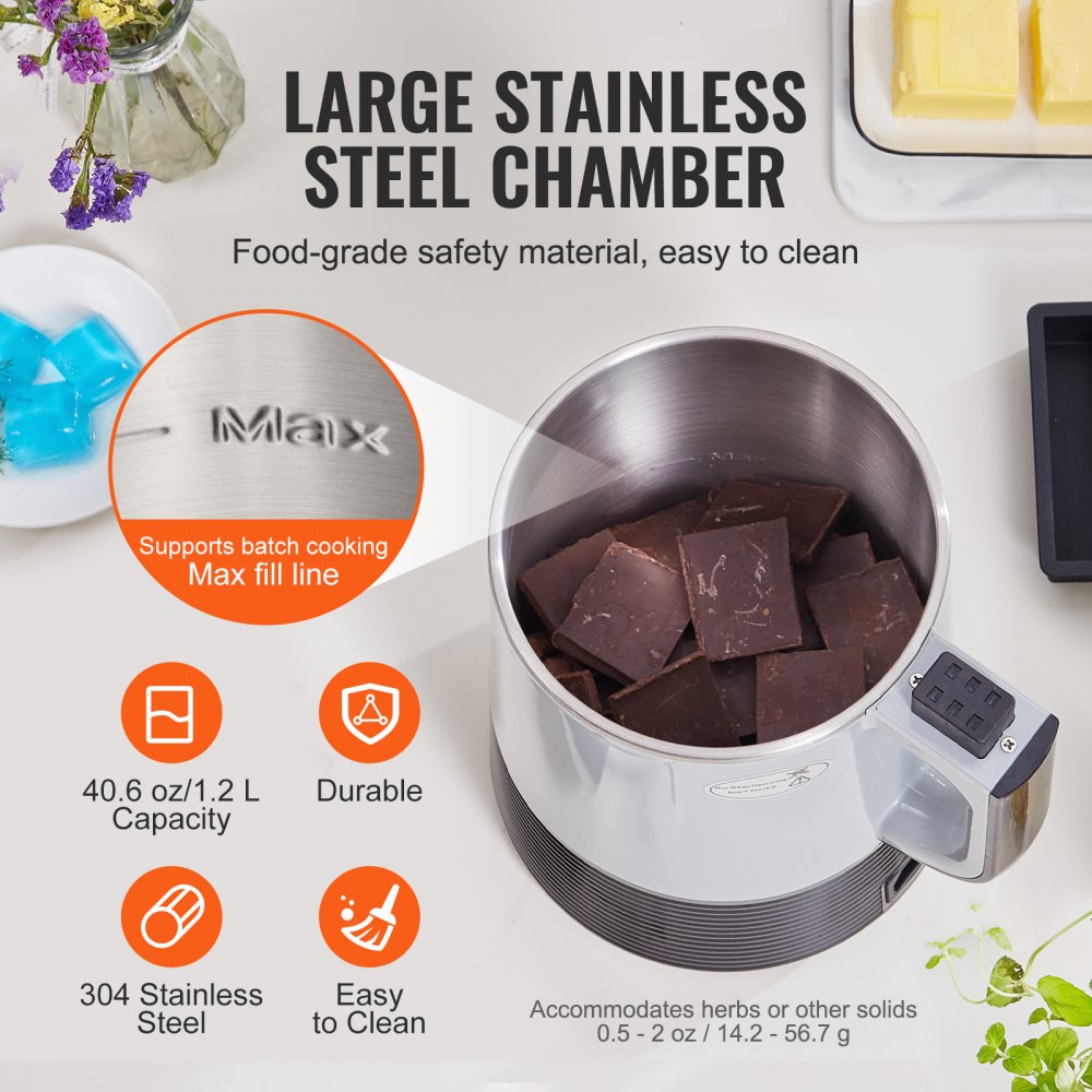 VEVOR Butter Maker Machine, 6 Functions Herbal Infuser, Magic Butter Machine & Oil Infusion Machine with Customizable Temperature And Time, Herbal Recipe Book & All Accessories Included