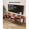 VEVOR TV Stand, Mid Century Modern Entertainment Center for TVs up to 58 in, 350 lbs Load Capacity, TV Media Console Table with Drawer, Open Storage Shelves & Rolling Door for Living Room, Bedroom