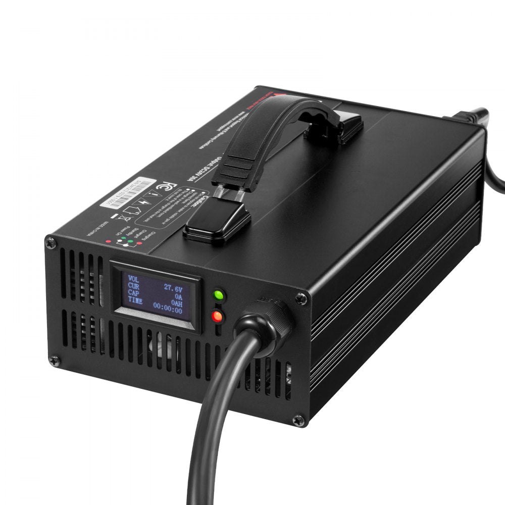 VEVOR Forklift Battery Charger, 24V, 30A Smart Fully-Automatic Lead-Acid Battery Charger, 24 Volt Trickle Charger with Anderson Plug, Cooling Fan, OLED Display, for Forklift Golf Cart Floor Scrubber