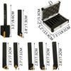 VEVOR Indexable Carbide Tools 1/4\" Industrial Lathe Tools 7Pcs/Set Turning Tool Set Super-hard 40cr Mental Lathe Tools Inserts Carbide Tool Holder for Lathe in Black with Portable Case