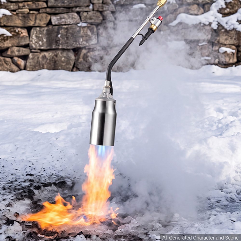 VEVOR Propane Torch Weed Burner 37" 270,000 BTU Output with 12.5 ft Hose, for Garden Road Ice Snow Melting, Adjustable Flame, Heavy Duty Blow Torch with Turbo Trigger & Self Igniter, Flamethrower