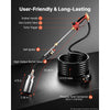 VEVOR Propane Torch Weed Burner 34" 270,000 BTU Output with 12.5 ft Hose, for Garden Road Ice Snow Melting, Adjustable Flame, Heavy Duty Blow Torch with Turbo Trigger & Self Igniter, Flamethrower