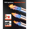 VEVOR Propane Torch Weed Burner 45,000 BTU High Output 30" Long Detachable, for Garden Weed Burning & Road Ice Snow Melting, Adjustable Flame, Heavy Duty Blow Torch with Self Igniter, Flamethrower