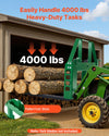 VEVOR skid steer pallet fork frame handles up to 4000 lbs (infographic)