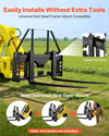 Easy installation with universal skid steer/tractor mount (graphic)