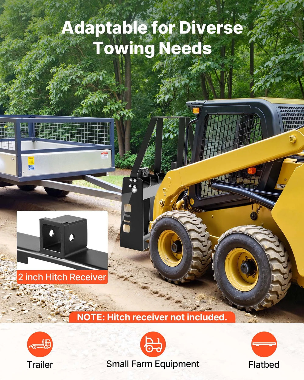 2-inch hitch receiver for towing (graphic)
