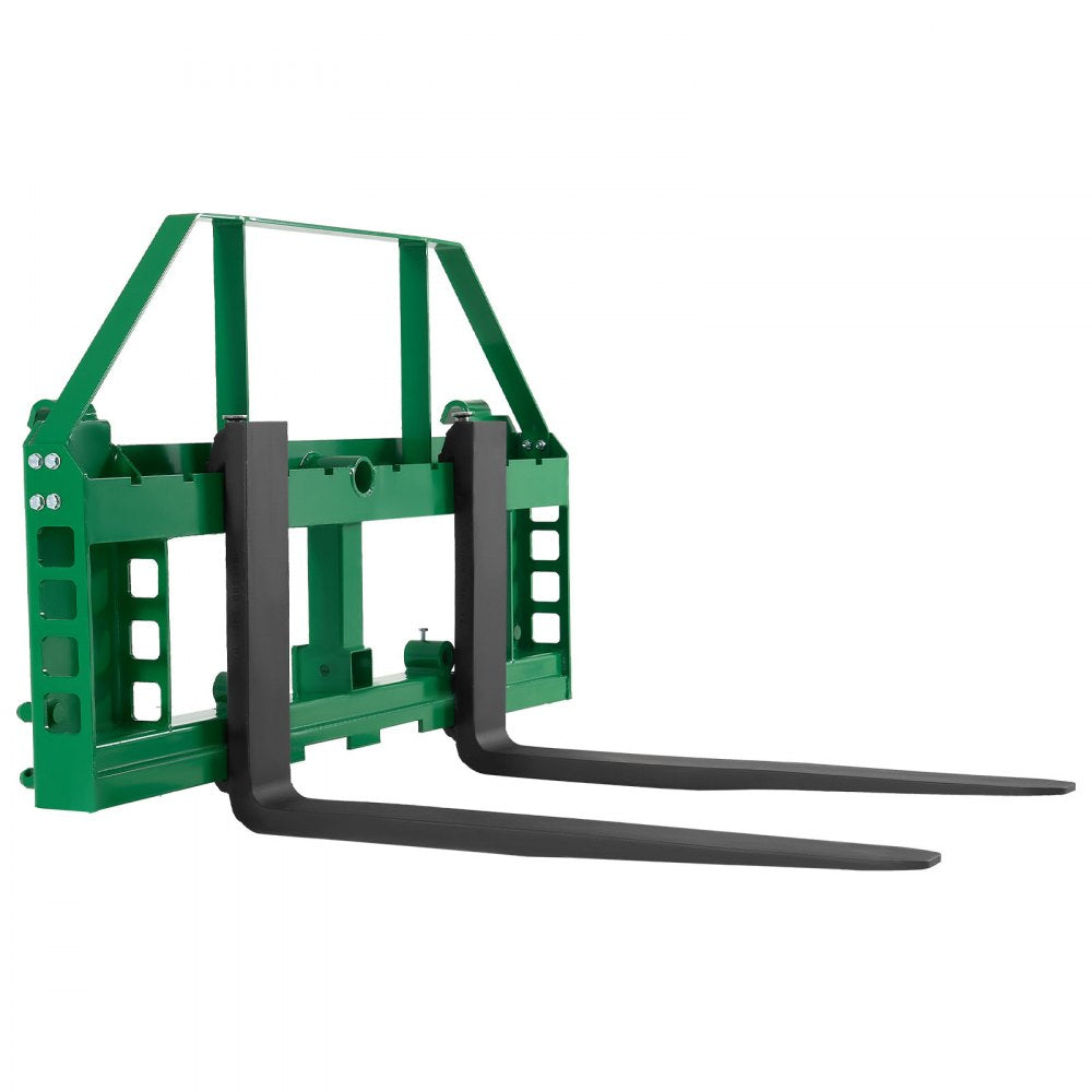 VEVOR Pallet Fork Frame Attachment with 36-inch Skid Steer Forks for JD Tractors