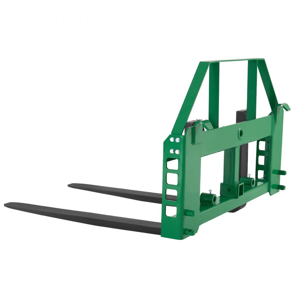 VEVOR Pallet Fork Frame Attachment with 48-inch Skid Steer Forks for JD Tractors