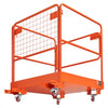 VEVOR Forklift Safety Cage, 36.6 x 36.6 Inch, Forklift Man Basket with 4 Wheels, 1200 lbs Capacity, Heavy Duty Work Platform, Collapsible Lift Basket Safety Set, for Most Aerial Jobs Lifting Loader