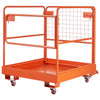 VEVOR Forklift Safety Cage, 36.6 x 36.6 Inch, Forklift Man Basket with 4 Wheels, 1200 lbs Capacity, Heavy Duty Work Platform, Collapsible Lift Basket Safety Set, for Most Aerial Jobs Lifting Loader