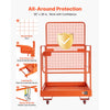 VEVOR Forklift Safety Cage, 36.2 x 41.1 Inch, Forklift Man Basket with 4 Wheels, 1200 lbs Capacity, Heavy Duty Work Platform Collapsible Lift Basket, Safety Harness, for Aerial Work Lifting Loader