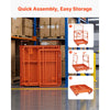 VEVOR Forklift Safety Cage, 36.2 x 41.1 Inch, Forklift Man Basket with 4 Wheels, 1200 lbs Capacity, Heavy Duty Work Platform Collapsible Lift Basket, Safety Harness, for Aerial Work Lifting Loader